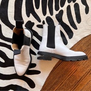 Alexander Wang White Lug Boots